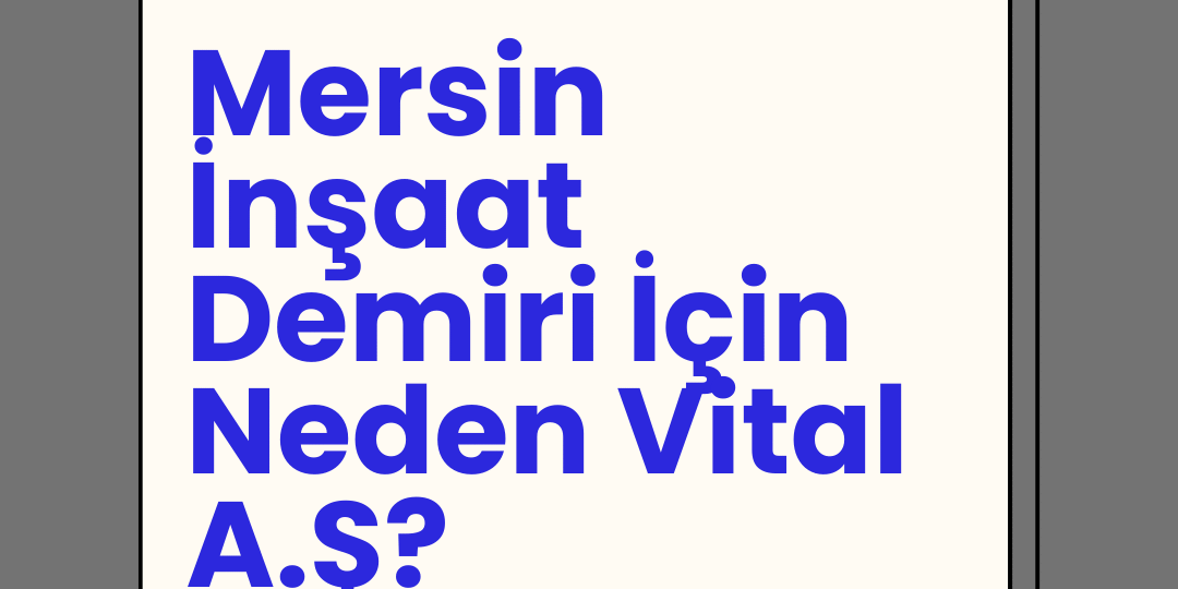 Mersin İnşaat Demiri İçin Neden Vital A.Ş?