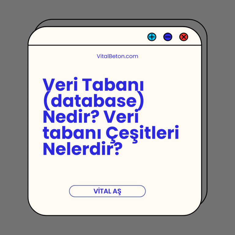 Veri Tabanı (database) Nedir? Veri tabanı Çeşitleri Nelerdir?